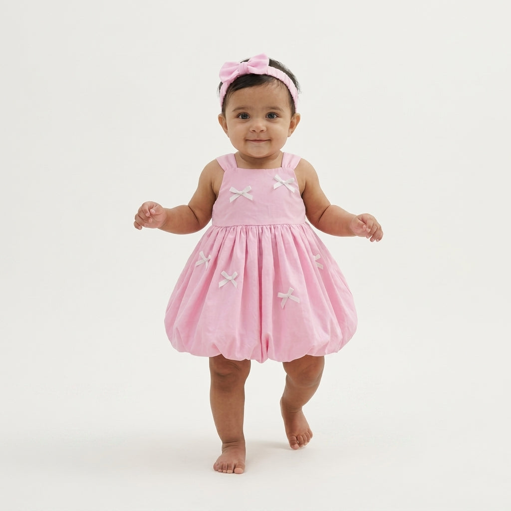 Pink Bow Bubble Frock