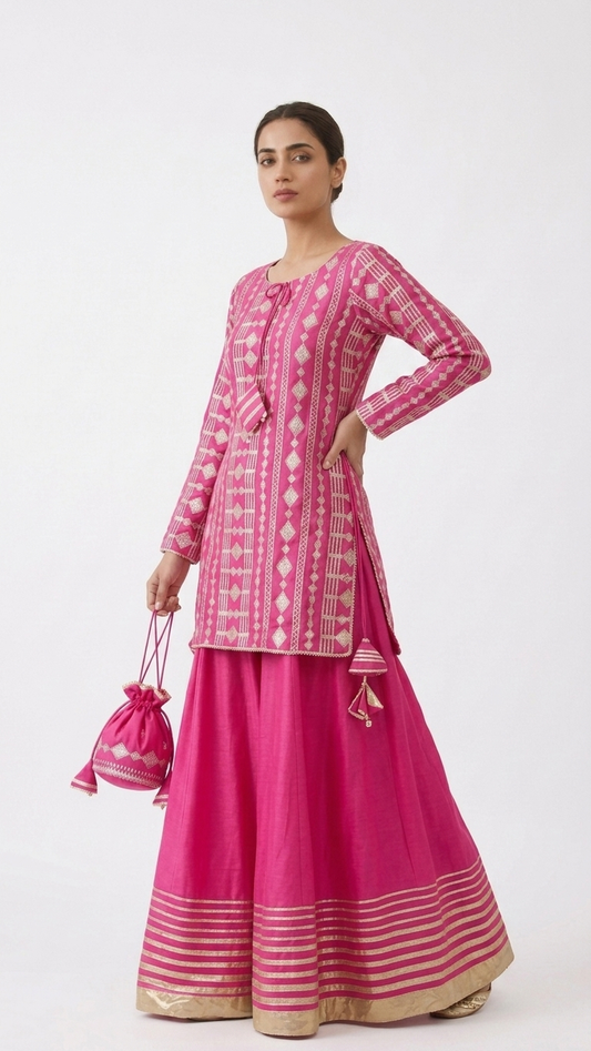 Chiffon Embroidered Lehenga