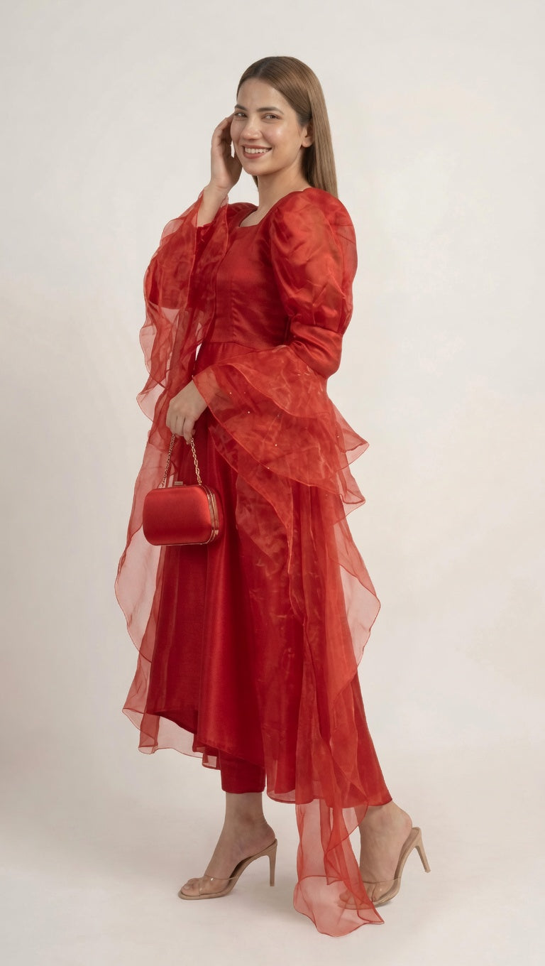Red Silk Frock