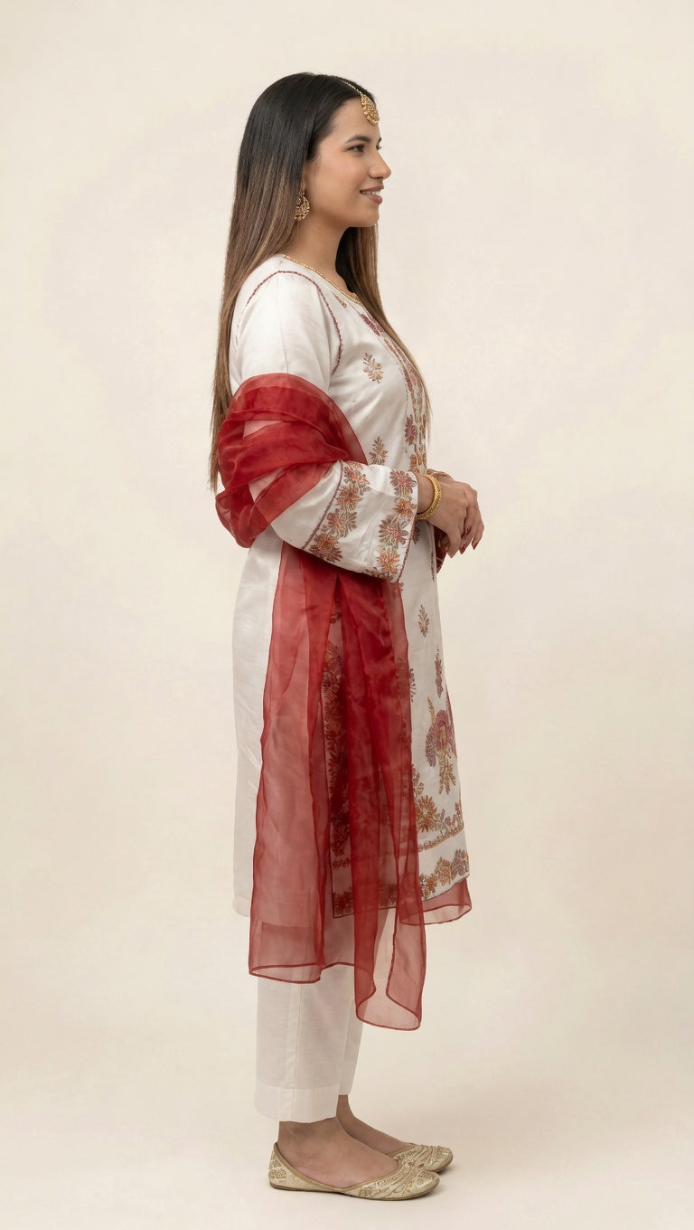 White Silk Dress