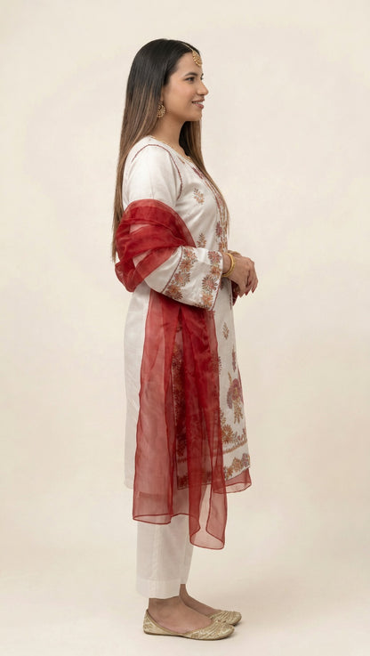 White Silk Dress