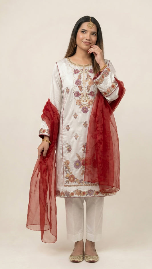 White Silk Dress