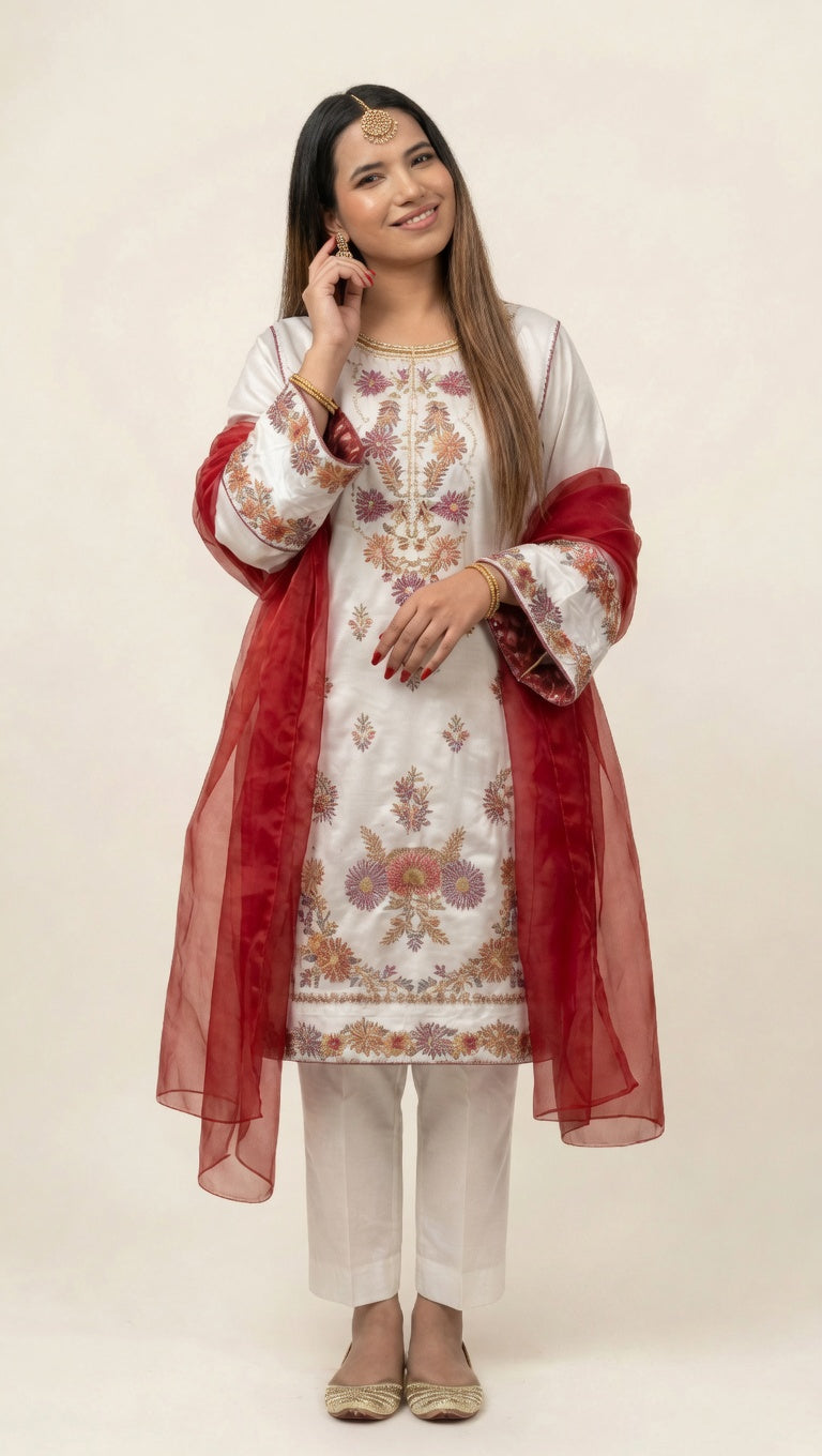 White Silk Dress