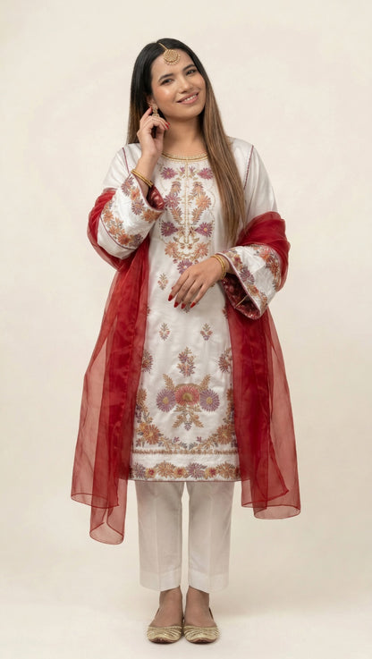 White Silk Dress