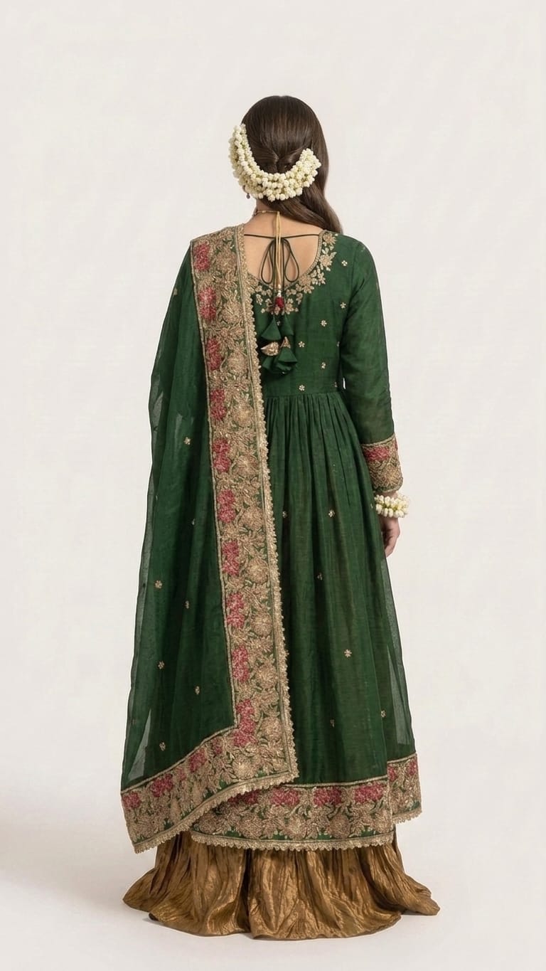 Embroidered Mehndi dress