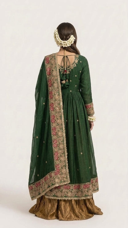 Embroidered Mehndi dress