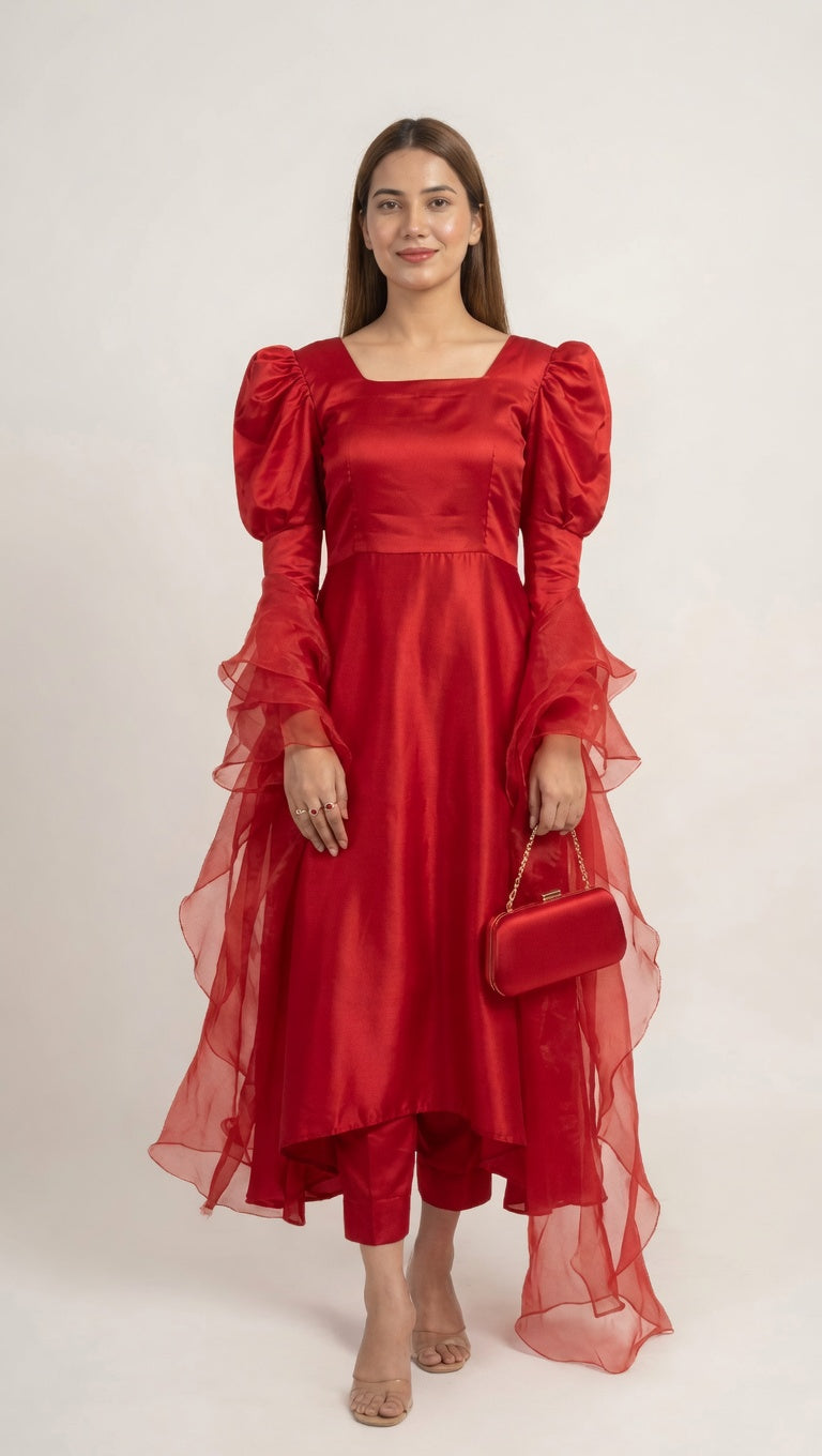 Red Silk Frock