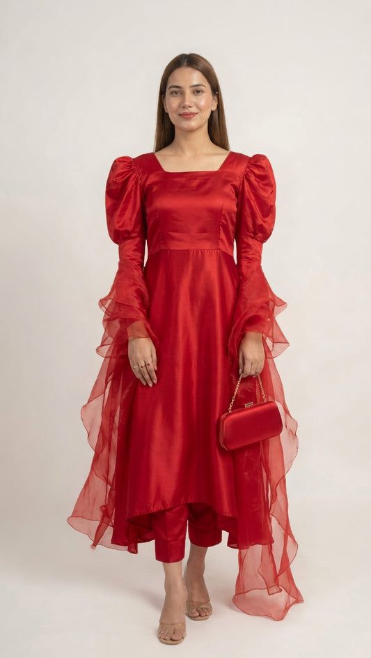 Red Silk Frock