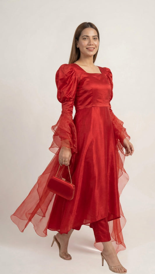 Red Silk Frock