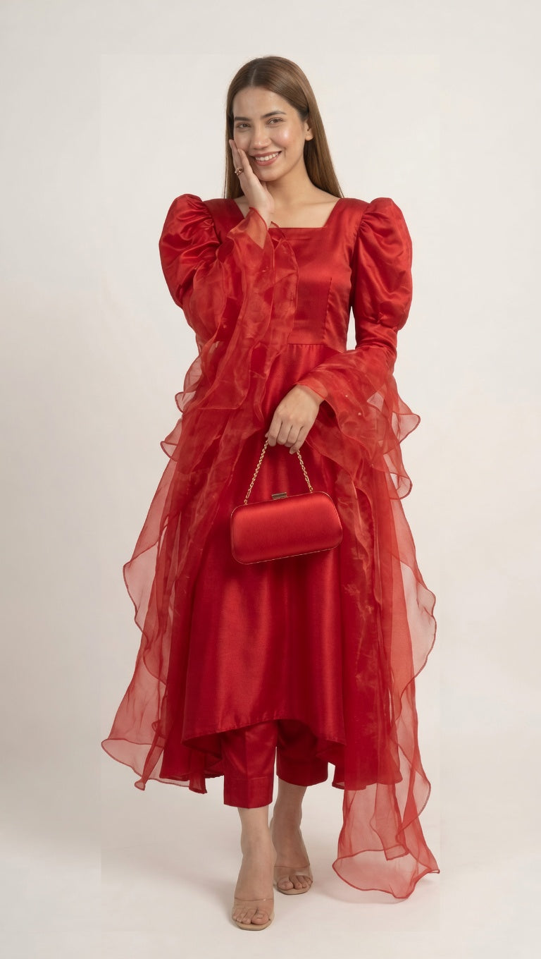 Red Silk Frock