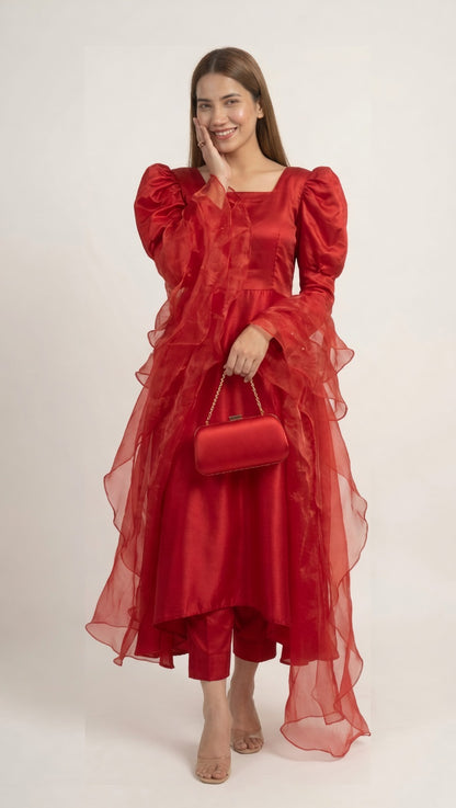 Red Silk Frock