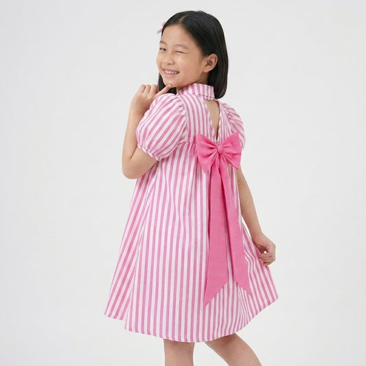 Pink Back Bow Frock