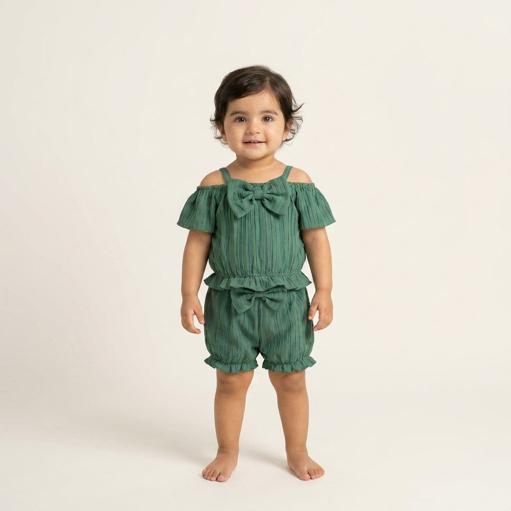 Bow Ruffle 2-Piece Set