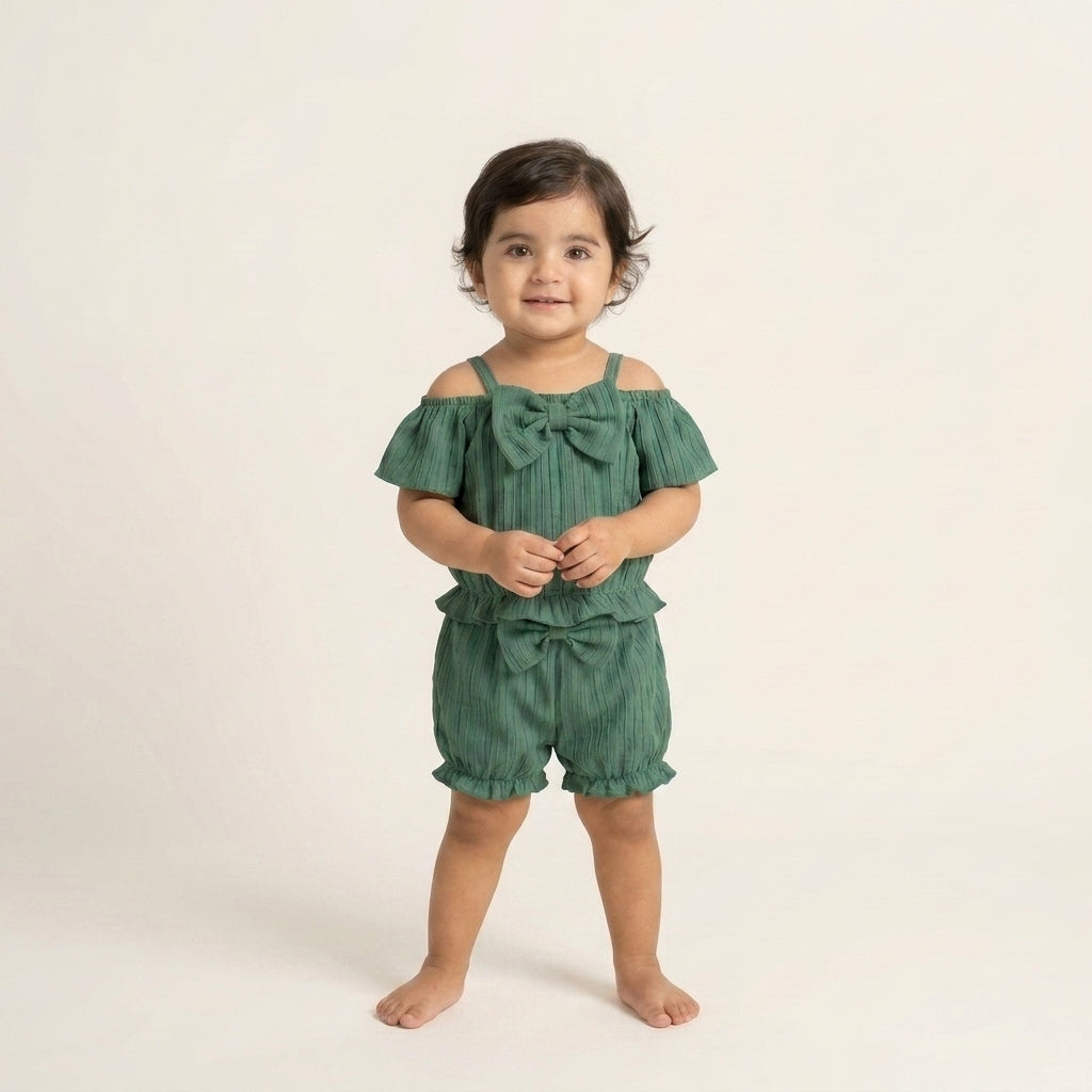 Bow Ruffle 2-Piece Set