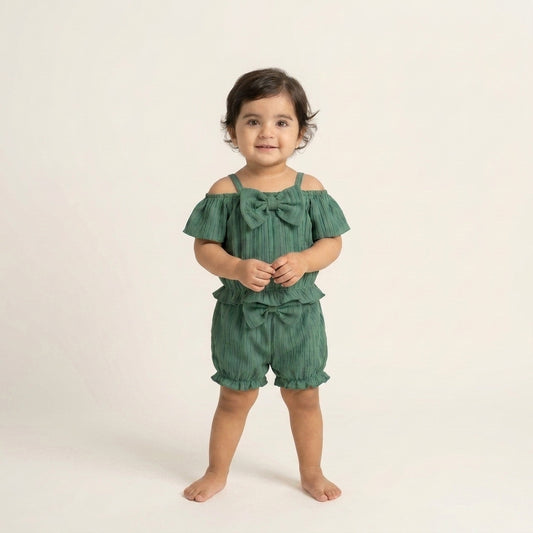 Bow Ruffle 2-Piece Set