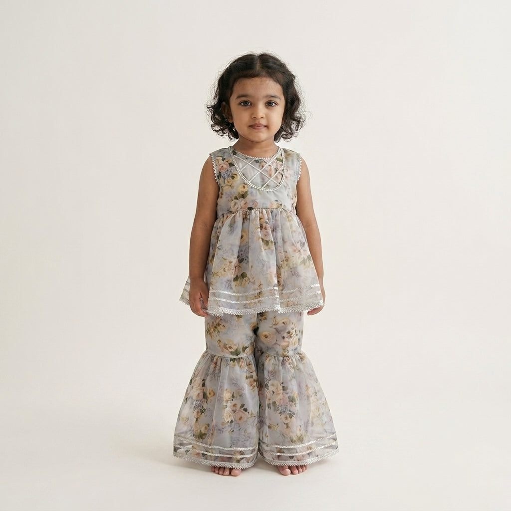 Blossom Grace Gharara Set