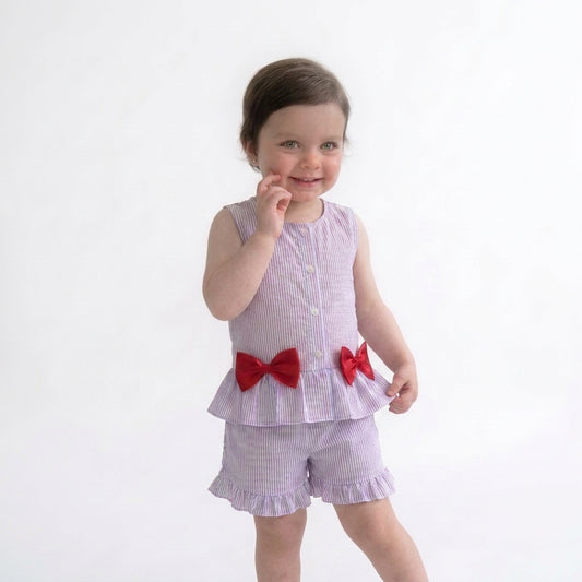 Bow Peplum Set