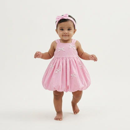 Pink Bow Bubble Frock