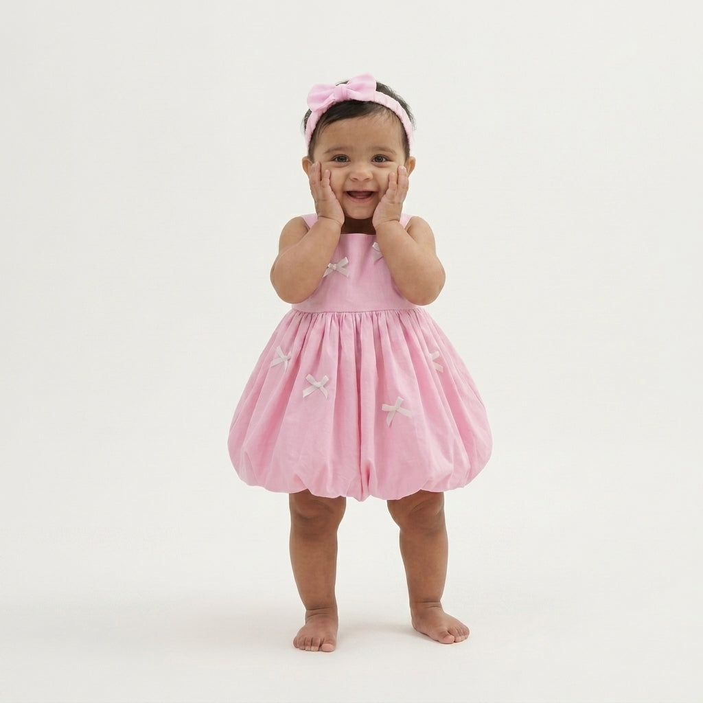Pink Bow Bubble Frock