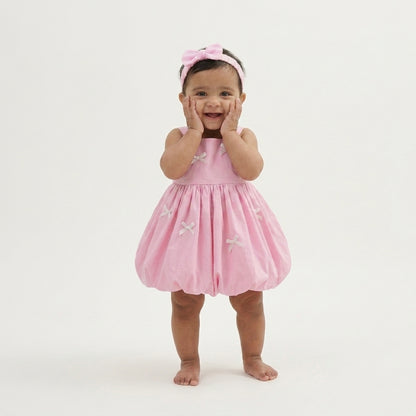 Pink Bow Bubble Frock