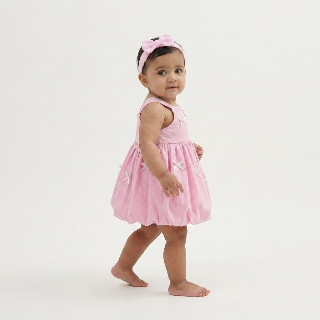 Pink Bow Bubble Frock