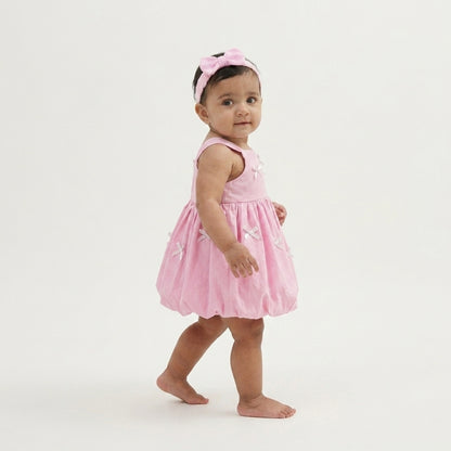 Pink Bow Bubble Frock