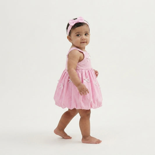 Pink Bow Bubble Frock