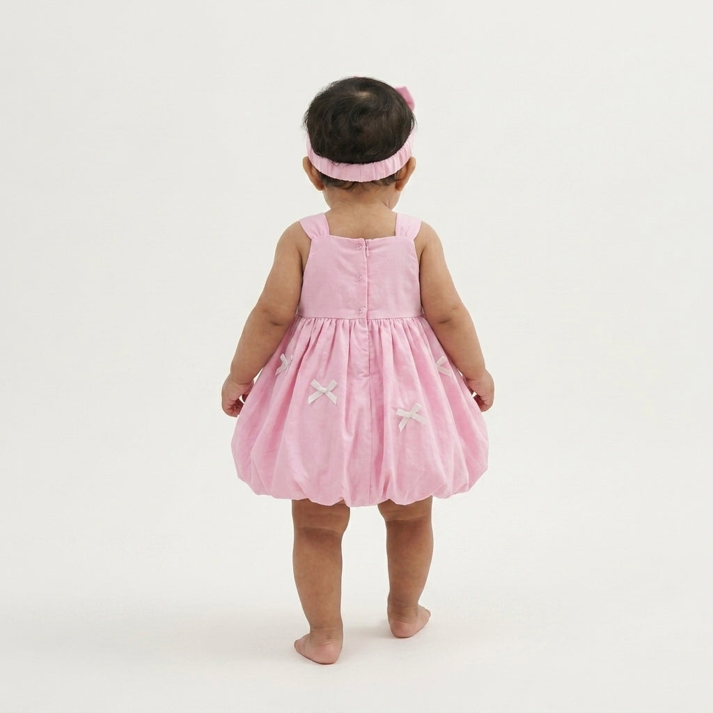 Pink Bow Bubble Frock