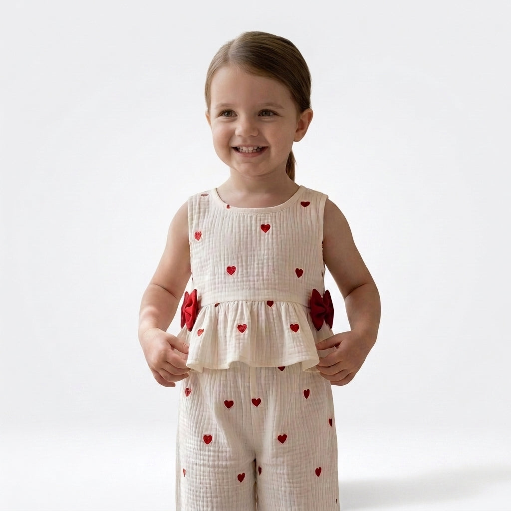 Heart Bow Co-ord Set