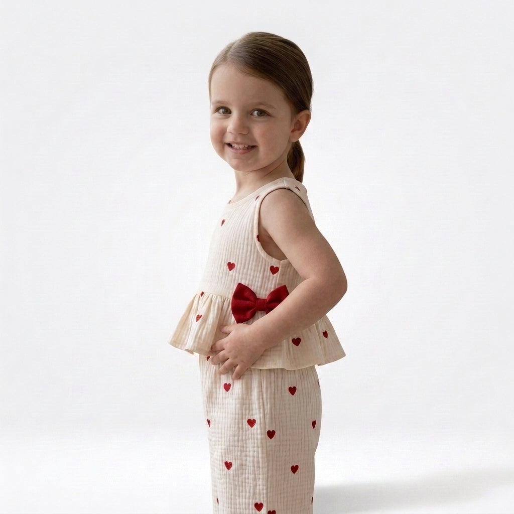 Heart Bow Co-ord Set