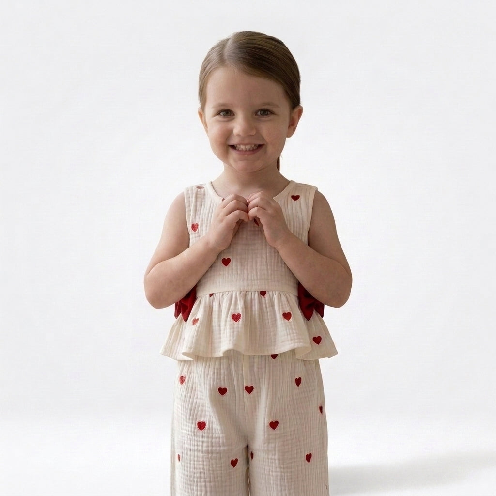 Heart Bow Co-ord Set