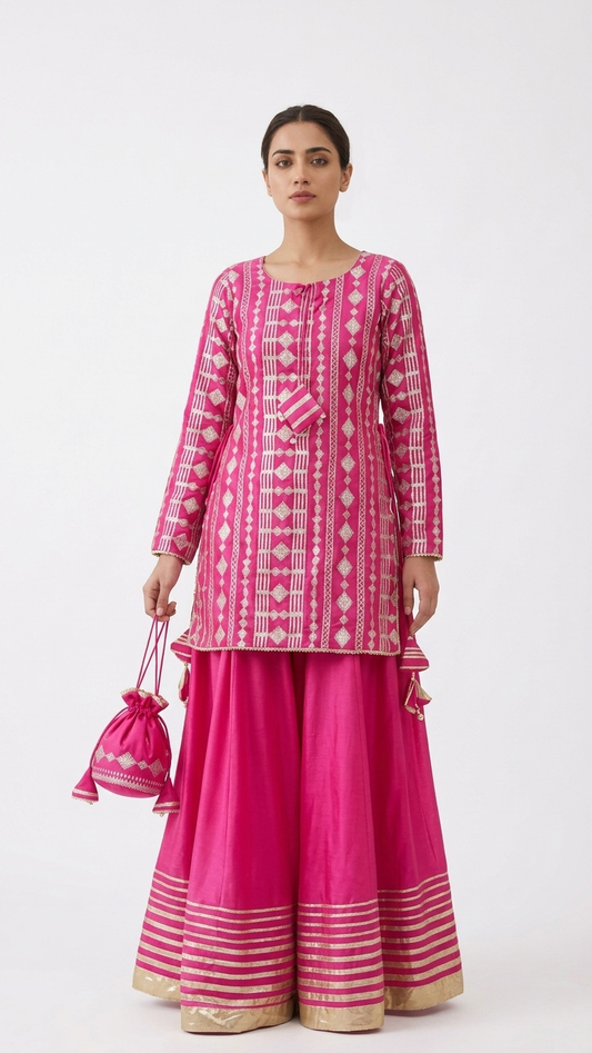 Chiffon Embroidered Lehenga