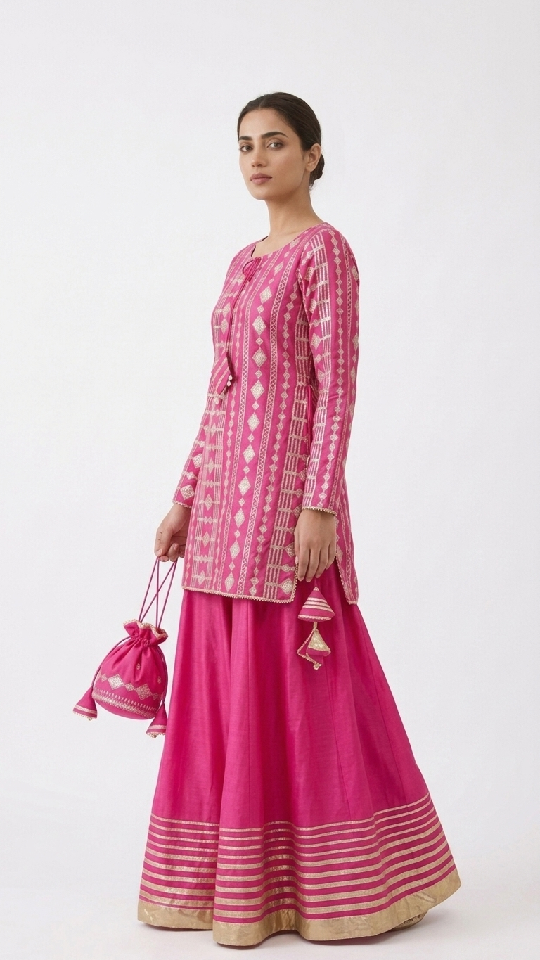 Chiffon Embroidered Lehenga