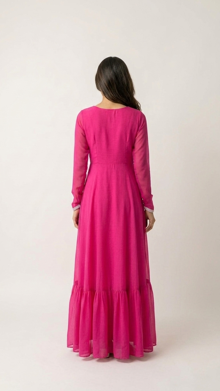 Chiffon Pink Maxi