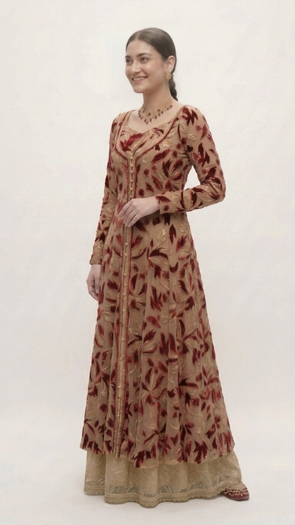 Net Embroidered Maxi