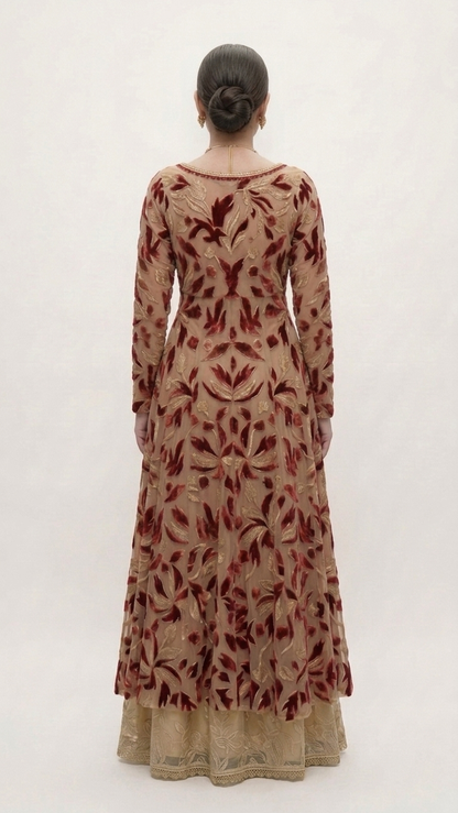 Net Embroidered Maxi